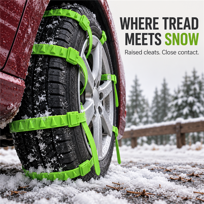 🚗🏍️ Adjustable Motorcycle Tire Chains – Anti-Slip Traction Straps for Snow & Mud