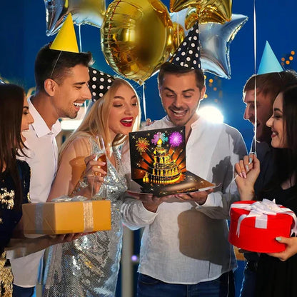 🔥 WYPRZEDAŻ OSTATNIEGO DNIA – 50% TANIEJ!! 🎉 3D Muzyczna Kartka Urodzinowa z Podświetleniem i Melodią 🎵🎂