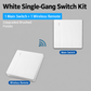 Wireless radio light switch set without wiring with self-adhesive wall switch and receiver