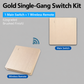 Wireless radio light switch set without wiring with self-adhesive wall switch and receiver