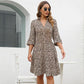 💥Hot Sales-49% OFF👗Women's Trendy Leopard Print V-Neck Loose Fit Dress