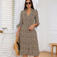 💥Hot Sales-49% OFF👗Women's Trendy Leopard Print V-Neck Loose Fit Dress