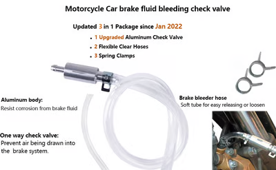 🏆Wyprzedaż błyskawiczna⚡💥Wąż do odpowietrzania hamulców – zestaw narzędzi do odpowietrzania rur z zaworem jednokierunkowym do samochodów i motocykli