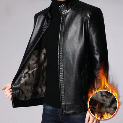 ❄️Winter Specials❄️Men’s Warm Plush Lining Leather Jacket