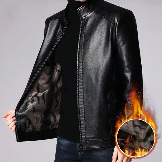 ❄️Winter Specials❄️Men’s Warm Plush Lining Leather Jacket