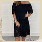 💃Lace Hollow Patchwork Strapless Dress For Women