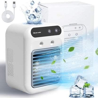 Mini portable air conditioner with cooling and humidification functions