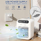 Mini portable air conditioner with cooling and humidification functions