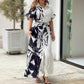 🔥Women's Printed Color-Block Shirt Dress