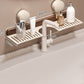 💥 Walnut Suction Cup Bathroom Shelf
