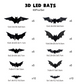 🦇Spooky 3D Bat LED Wall Light, Halloween Indoor Outdoor Wall Decoration Light👻