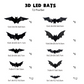 🦇Spooky 3D Bat LED Wall Light, Halloween Indoor Outdoor Wall Decoration Light👻