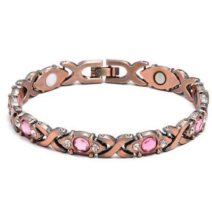 Damska elegancka, regulowana bransoletka z kryształkami