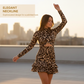 🐆 👚Women's Leopard Print Ruched Mini Dress🔥🔥