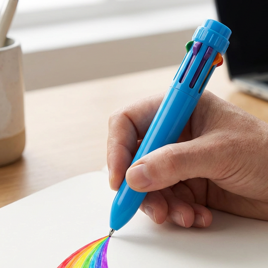 10-in-1 Retractable Multicolor Ballpoint Pen