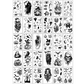 30 Sheets Waterproof Temporary Tattoos Stickers