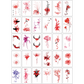 30 Sheets Waterproof Temporary Tattoos Stickers