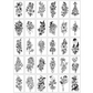 30 Sheets Waterproof Temporary Tattoos Stickers