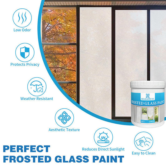 ❄️Summerfresh 50% OFF!🏠Water-Based Frosted Glass Privacy Coating – Matte Translucent Finish for Windows & Glass Doors