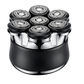 Washable razor with seven blades