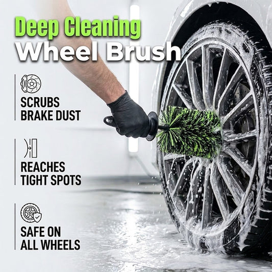 ⏰Last Day Sale 49% OFF✨Ultra Soft Deep Reach Wheel Barrel Brush | Scratch-Free Rim Cleaner for Brake Calipers & Wheel Wells
