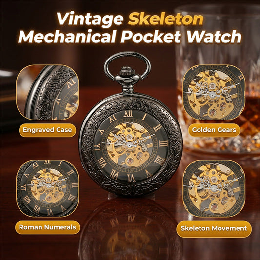 Hand-Winding Pocket Watch with Chain