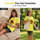Women's Casual Printed Tunic Top & Shorts Set
