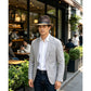 Summer Straw Fedora Sun Hat with Stylish Buckle Band