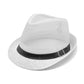 Summer Straw Fedora Sun Hat with Stylish Buckle Band