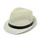 Summer Straw Fedora Sun Hat with Stylish Buckle Band