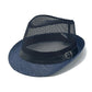 Summer Straw Fedora Sun Hat with Stylish Buckle Band
