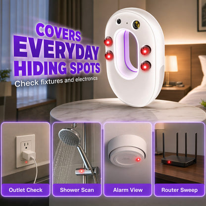 🥳2026 HOT SALE🥳💞50K+ SOLD!📡🔍 50% OFF! Smart Infrared Camera Detector – Finds hidden pinhole lenses instantly. LED flashlight & door alarm – travel with privacy & peace of mind! 🏨✨