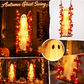 Hanging Halloween Ghost on Swing with Remote LED and Maple Leaves