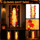 Hanging Halloween Ghost on Swing with Remote LED and Maple Leaves