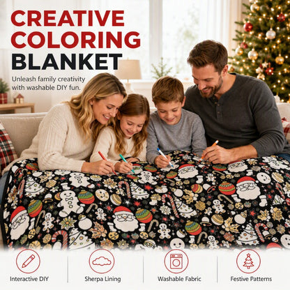 ⏰Family DIY Coloring Blanket for All Ages