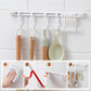 🔥🍳 No-Drill Track Hooks: 10 Sliding Hooks, Strong Adhesive, Space-Saving