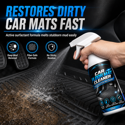 🚗 Car Floor Mat Stain Remover Spray – Lifts Mud & Grime from Deep Grooves ✨