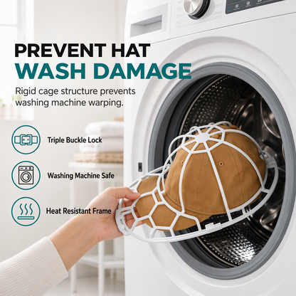 Baseball Cap Washer and Protector Cage