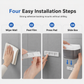Punch Free Wall Mounted Bathroom Toilet Paper Holder and Tissue Dispenser with Storage Shelf