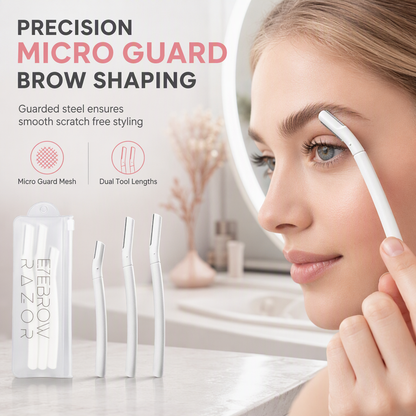 📢📢50% OFF !! ⏰Brow Grooming Set – Guarded Stainless Steel Blades for Precise Eyebrow Shaping at Home ✨