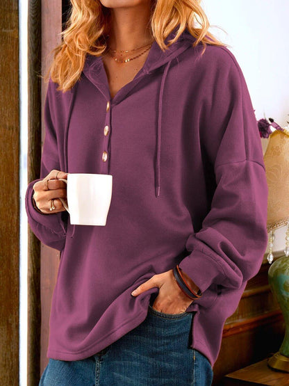 ✨LONG SLEEVE BUTTONED SWEATSHIRT